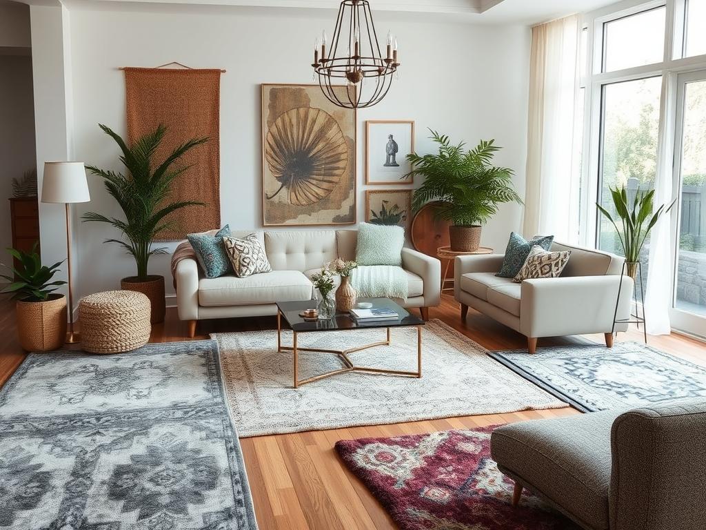 Dywan jako narzędzie strefowania wnętrza: jak wybrać rozmiar, kształt i wzór dla funkcjonalnej przestrzeni Dywan jako narzędzie strefowania wnętrza: jak wybrać rozmiar, kształt i wzór dla funkcjonalnej przestrzeni