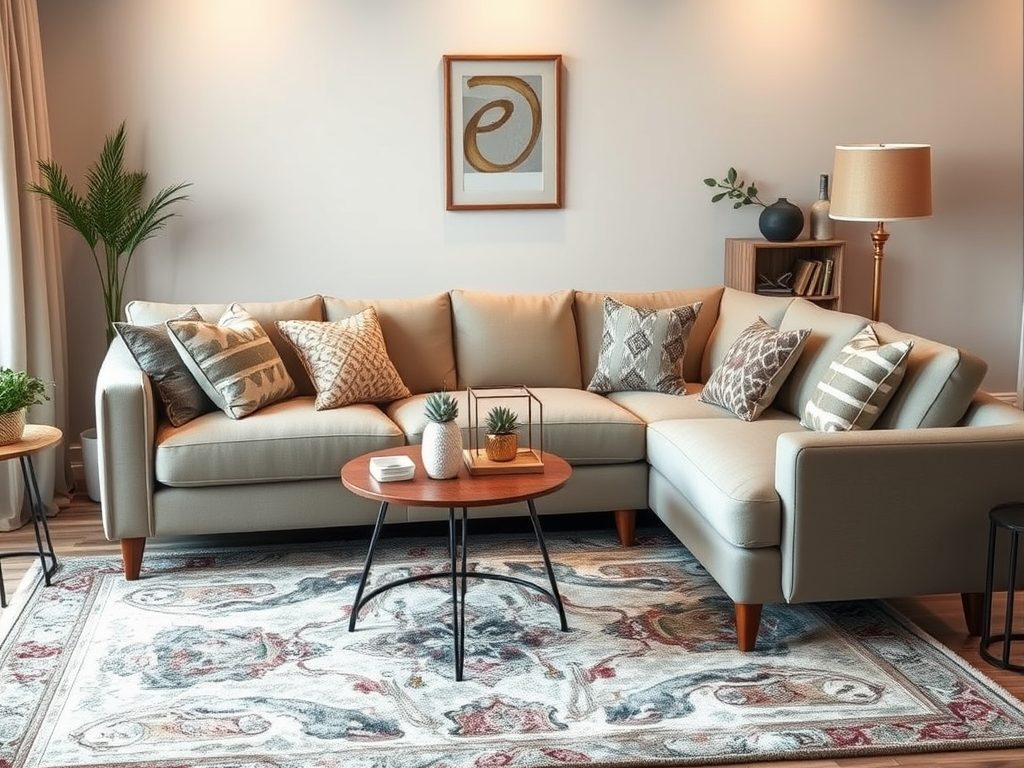 Jak dopasować dywan do salonu z kanapą narożną, by stworzyć funkcjonalną i estetyczną przestrzeń wypoczynkową