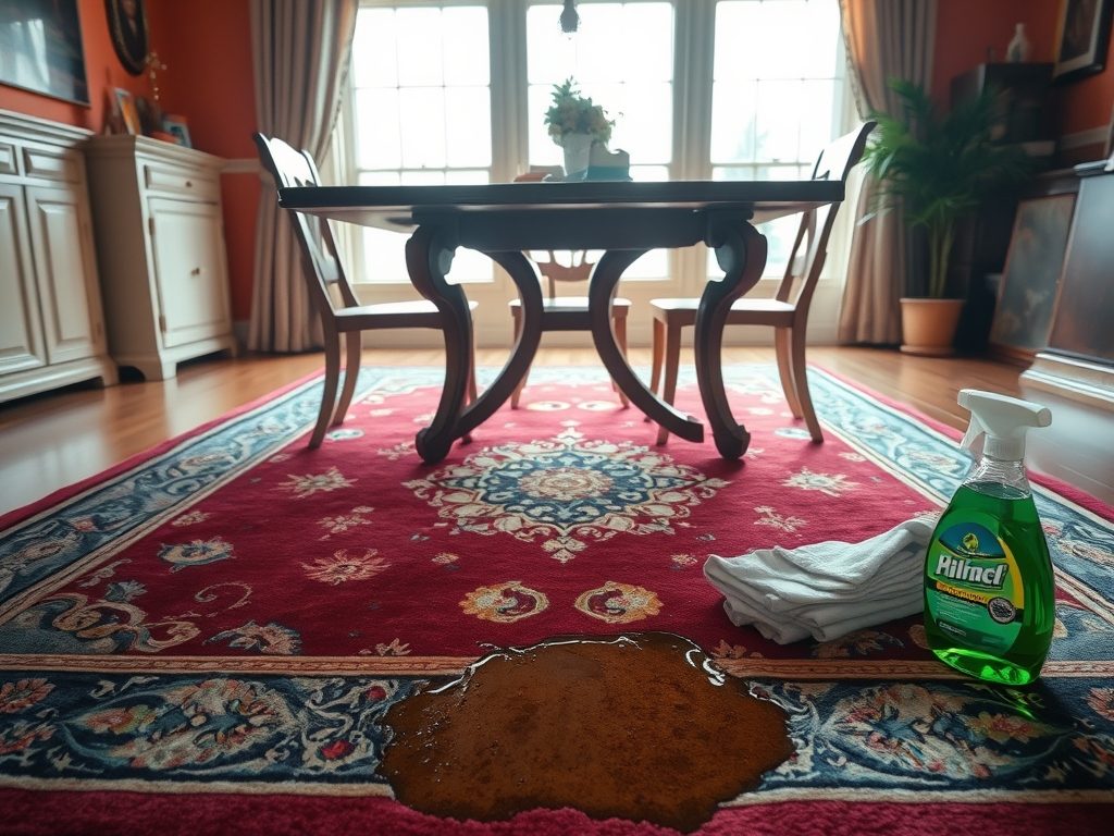 Dywan pod stół a plamy: jak reagować szybko i skutecznie, by zachować estetykę i czystość Dywan pod stół a plamy: jak reagować szybko i skutecznie, by zachować estetykę i czystość